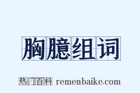 胸臆组词是什么意思的图片